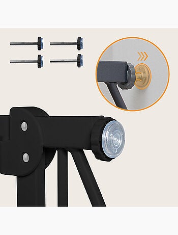 Puerta de seguridad para bebés LIONELO Truus Slim - 75-105 cm - Montaje a presión - No requiere tala