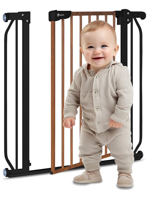 Puerta de seguridad para bebés LIONELO Truus Slim - 75-105 cm - Montaje a presión - No requiere tala - Kiabi