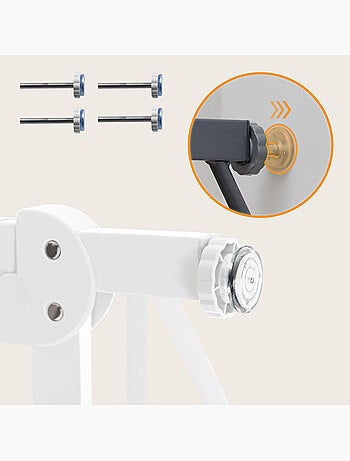 Puerta de seguridad para bebés LIONELO Truus Slim LED - 75-105 cm - Montaje a presión