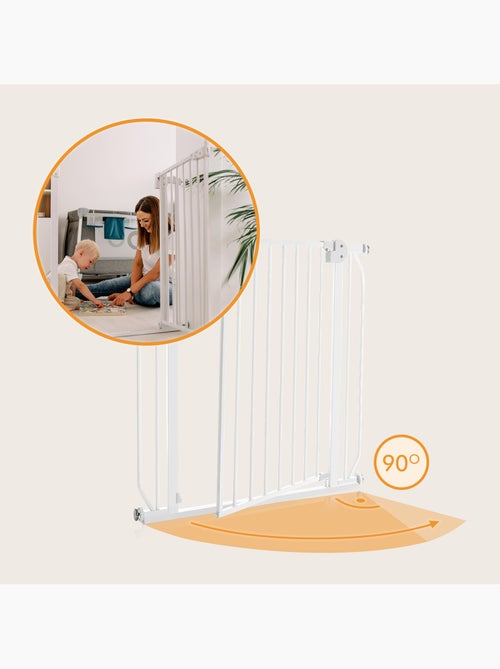 Puerta de seguridad para bebés LIONELO Truus Slim LED - 75-105 cm - Montaje a presión - Kiabi