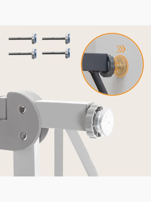 Puerta de seguridad para bebés LIONELO Truus Slim LED - 75-105 cm - Montaje a presión - Kiabi