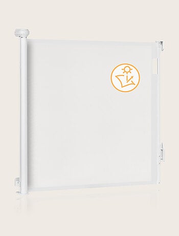Barrera de seguridad retráctil - LIONELO Thea - 85 x 145 cm - Sin umbral - Gris