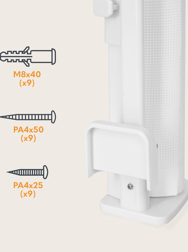 Puerta de seguridad retráctil - LIONELO Thea - 85 x 140 cm - Sin umbral Blanco - Kiabi