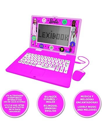 Puertoátil educativo bilingüe barbie con 170 actividades (en/es)
