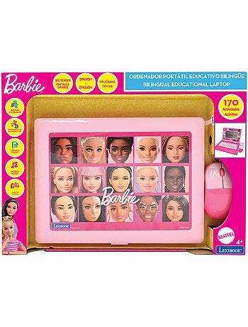 Puertoátil educativo bilingüe barbie con 170 actividades (en/es)