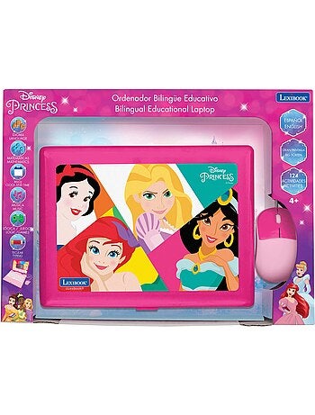 puertoátil educativo parlante bilingüe Princesas Disney 124 actividades en inglés y español