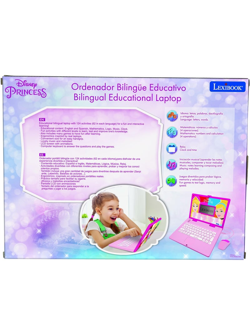 puertoátil educativo parlante bilingüe Princesas Disney 124 actividades en inglés y español Rosa - Kiabi