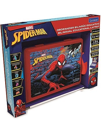 puertoátil educativo parlante bilingüe SpiderMan 124 actividades en inglés y español