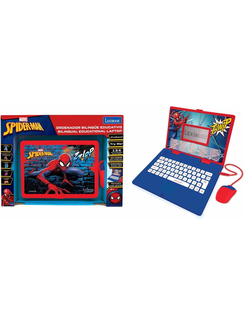 puertoátil educativo parlante bilingüe SpiderMan 124 actividades en inglés y español Rojo - Kiabi