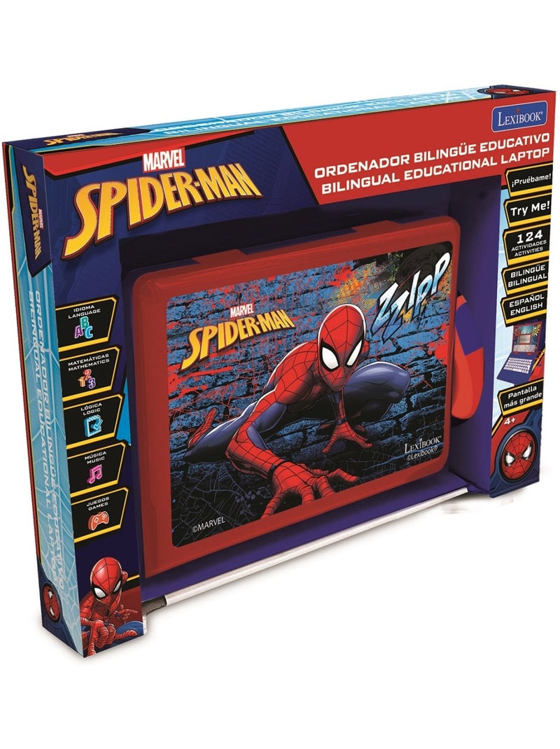 puertoátil educativo parlante bilingüe SpiderMan 124 actividades en inglés y español Rojo - Kiabi