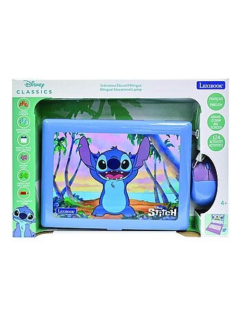 puertoátil educativo parlante bilingüe Stitch 124 actividades en francés e inglés