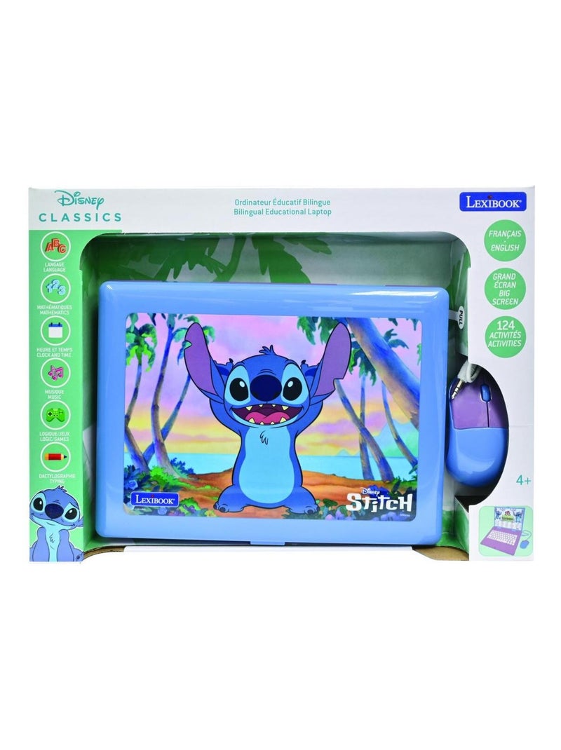 puertoátil educativo parlante bilingüe Stitch 124 actividades en francés e inglés Violeta - Kiabi