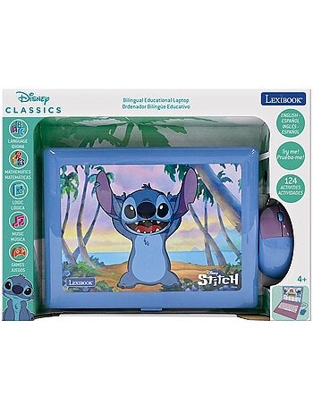 puertoátil educativo parlante bilingüe Stitch 124 actividades en inglés y español
