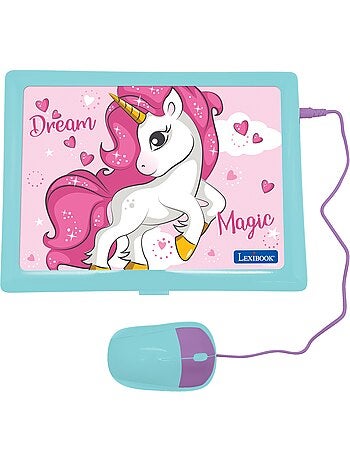 puertoátil educativo parlante bilingüe Unicornio 124 actividades en inglés y español