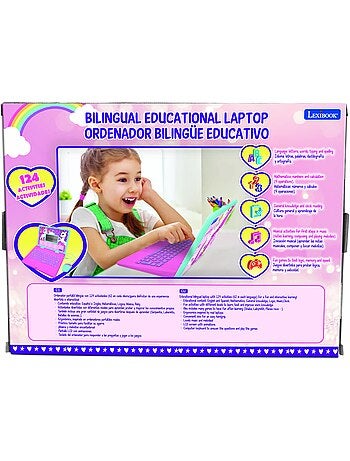 puertoátil educativo parlante bilingüe Unicornio 124 actividades en inglés y español