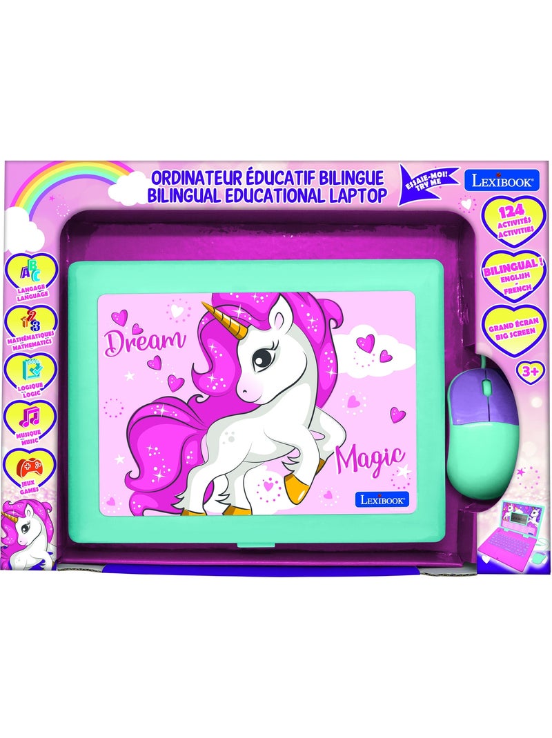 puertoátil educativo parlante bilingüe Unicornio 124 actividades en inglés y español Rosa - Kiabi