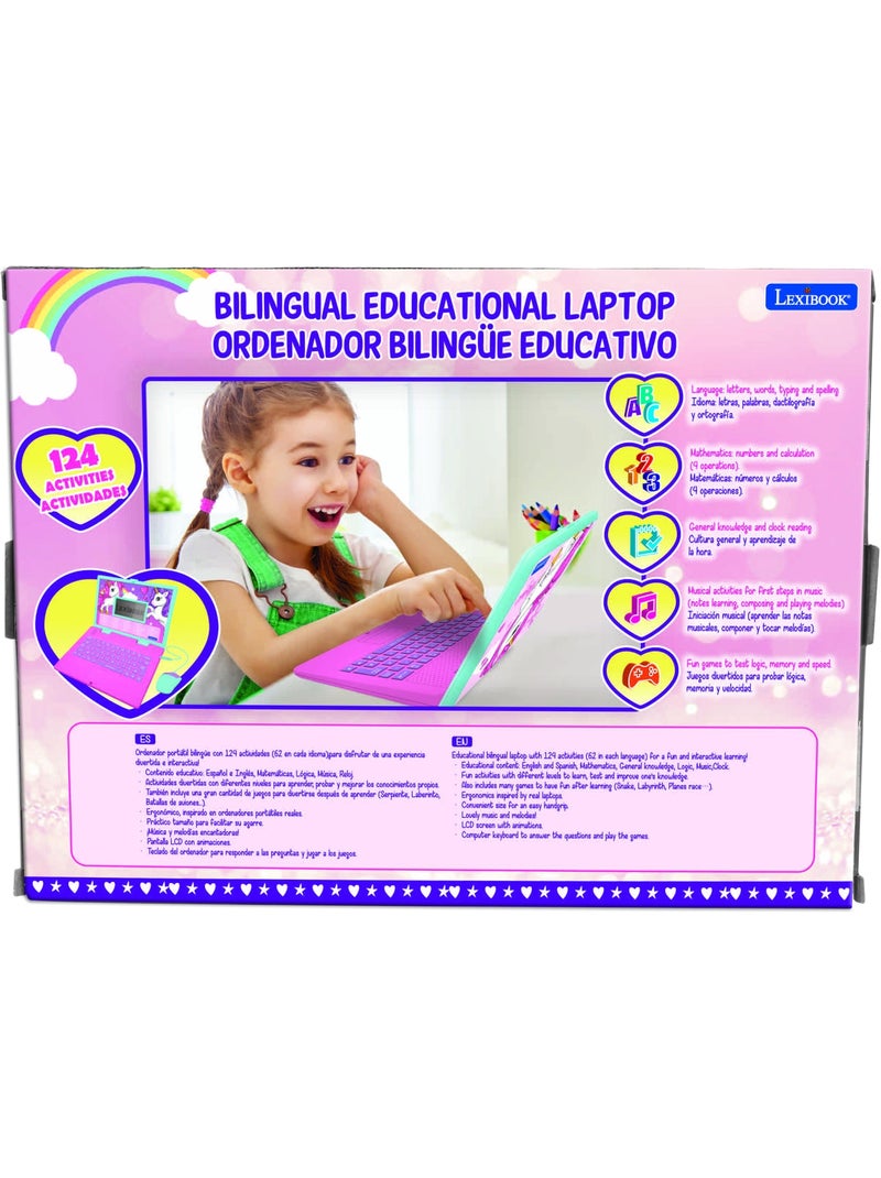 puertoátil educativo parlante bilingüe Unicornio 124 actividades en inglés y español Rosa - Kiabi