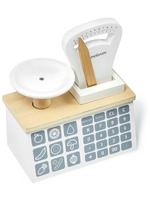 Puesto de venta de madera con balanza Mamabrum - Kiabi