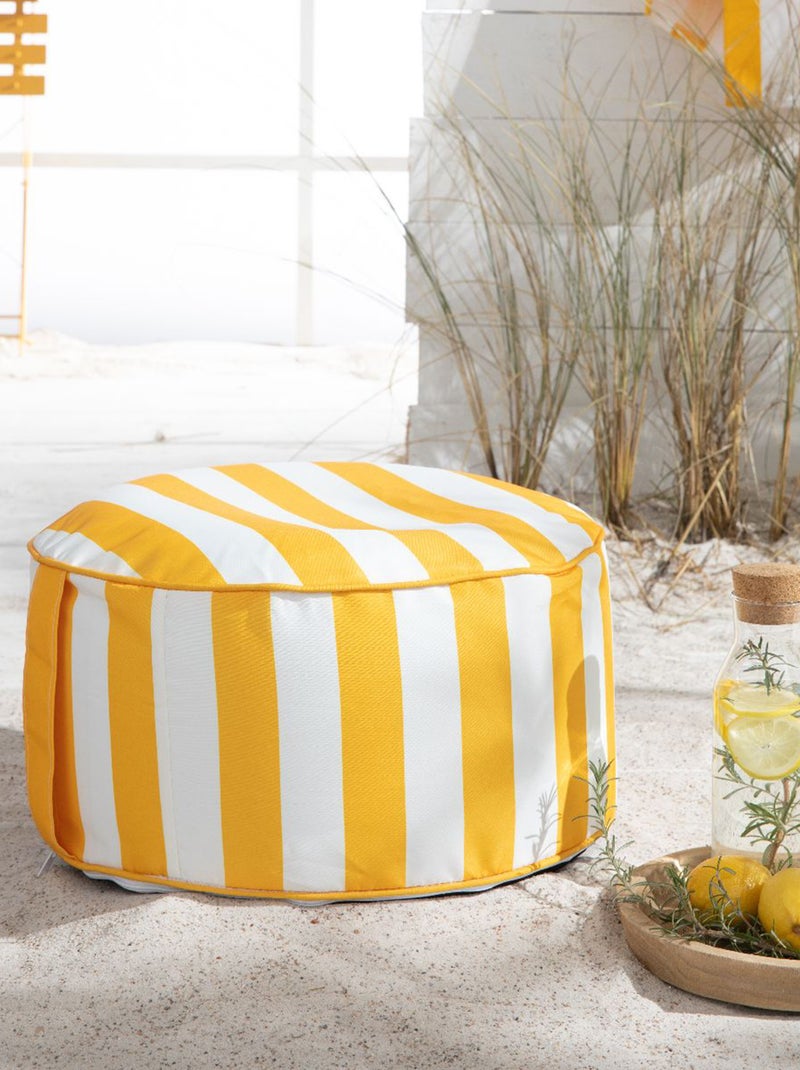 Puf hinchable de rayas AMARILLO - Kiabi