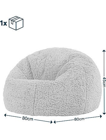 Puf infantil clásico grande de tejido de peluche suave - icon