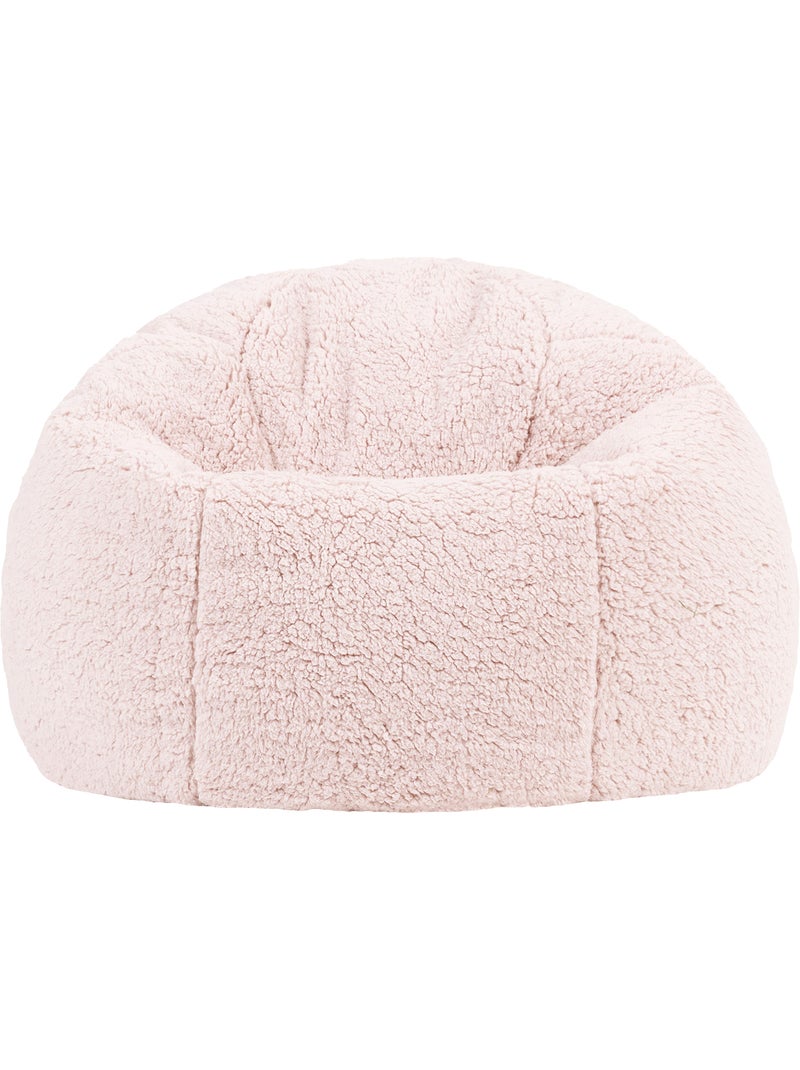 Puf infantil clásico grande de tejido de peluche suave - icon Rosa claro - Kiabi