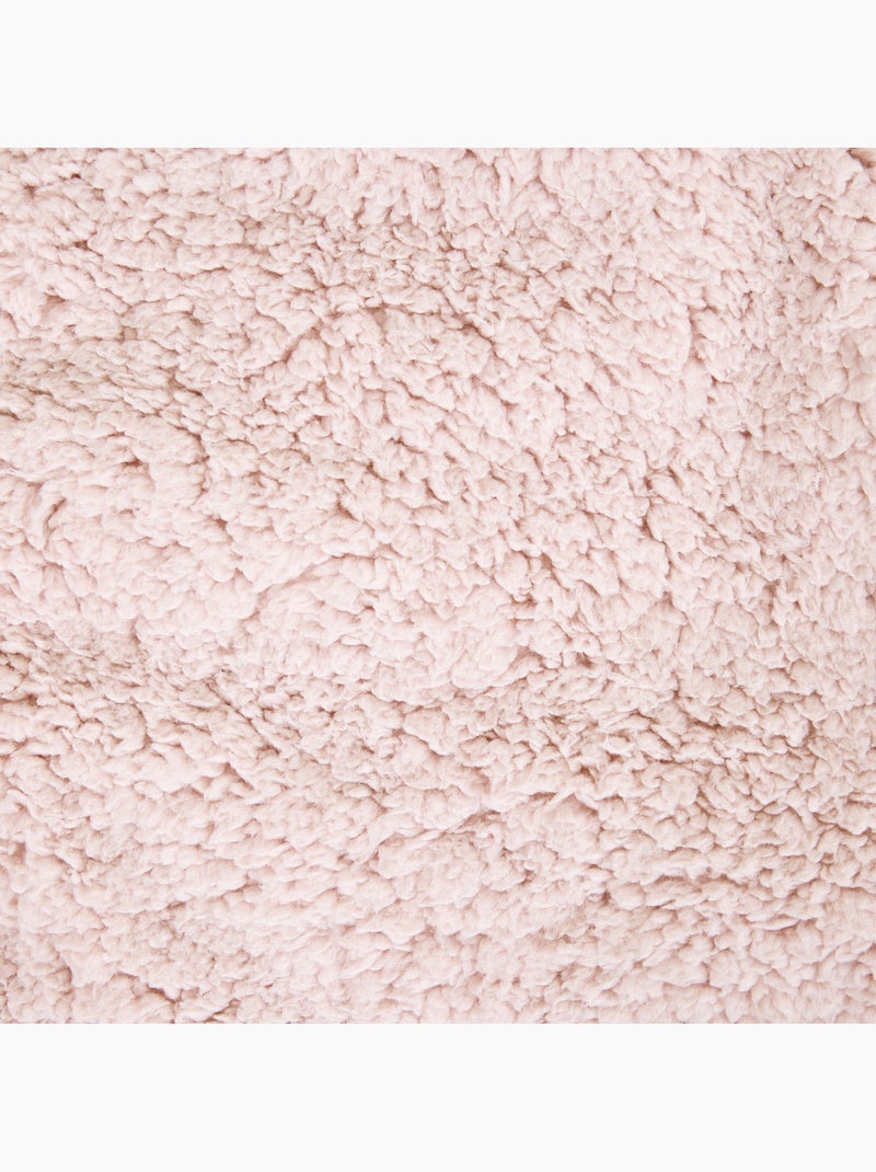 Puf infantil clásico grande de tejido de peluche suave - icon Rosa claro - Kiabi