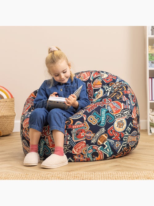 Puf infantil clásico grande para interior y exterior con estampado divertido - icon - Kiabi
