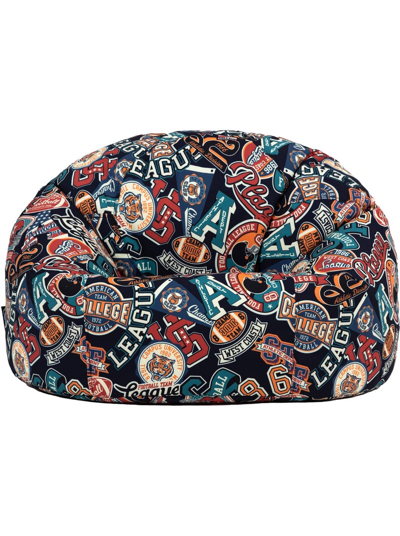 Puf infantil clásico grande para interior y exterior con estampado divertido - icon Negro Multicolor - Kiabi