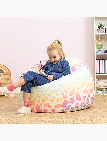 Puf infantil clásico grande para interior y exterior con estampado divertido - icon