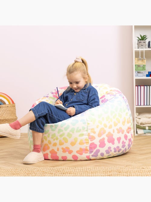 Puf infantil clásico grande para interior y exterior con estampado divertido - icon - Kiabi