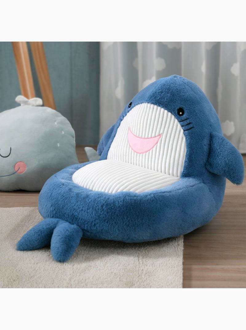 Puf infantil en forma de tiburón Azul - Kiabi