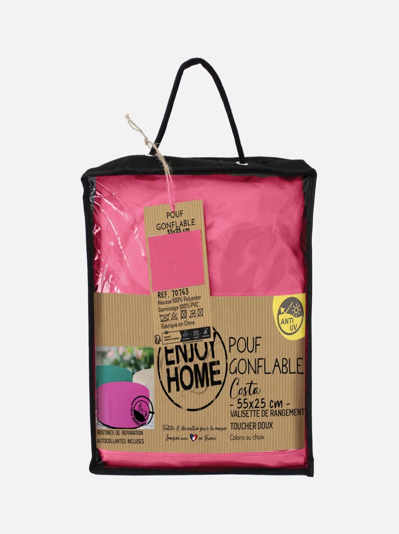 Puf inflable para exteriores Rosa fucsia - Kiabi