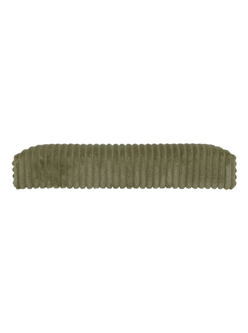 Puf plegable doble efecto terciopelo acanalado con almacenamiento integrado Caqui - Kiabi