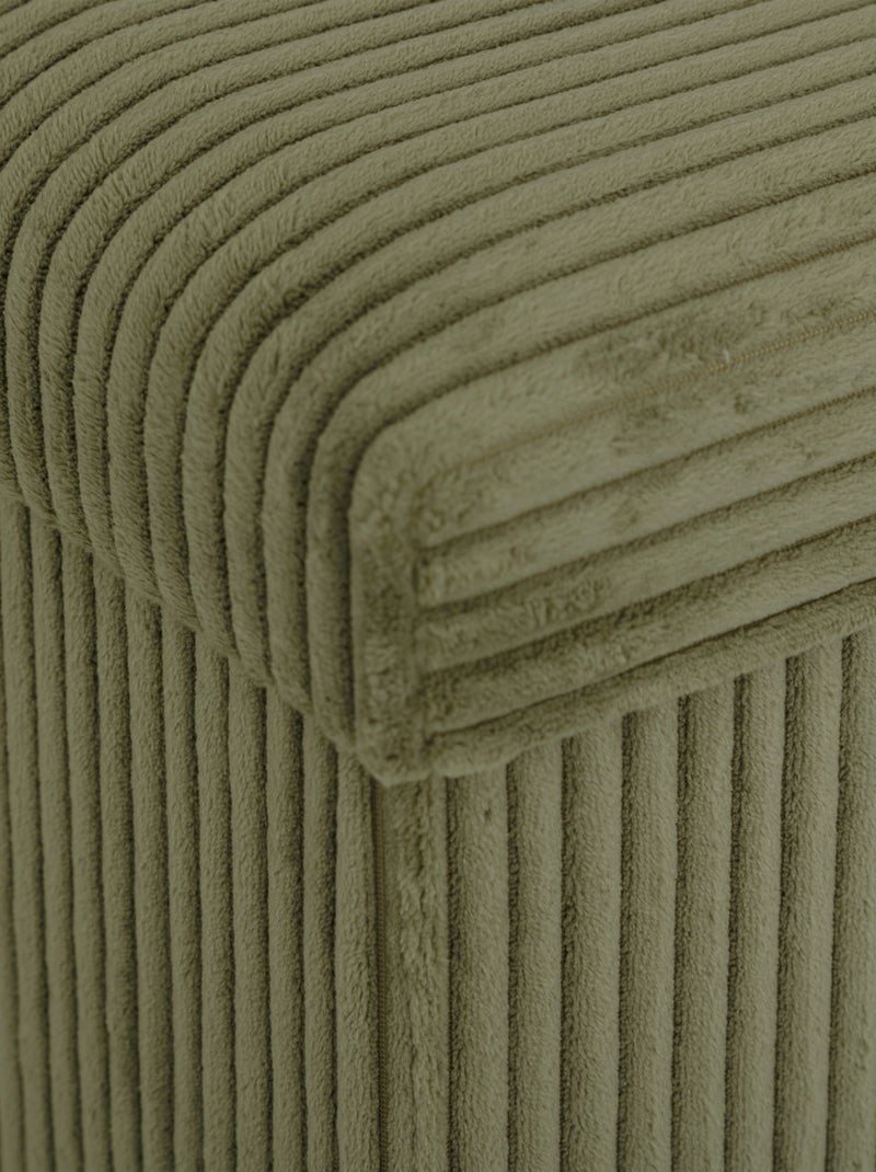 Puf plegable doble efecto terciopelo acanalado con almacenamiento integrado Caqui - Kiabi