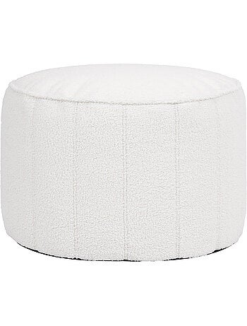Puf reposapiés redondo milano de tejido bouclé - icon