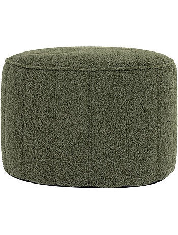 Puf reposapiés redondo milano de tejido bouclé - icon