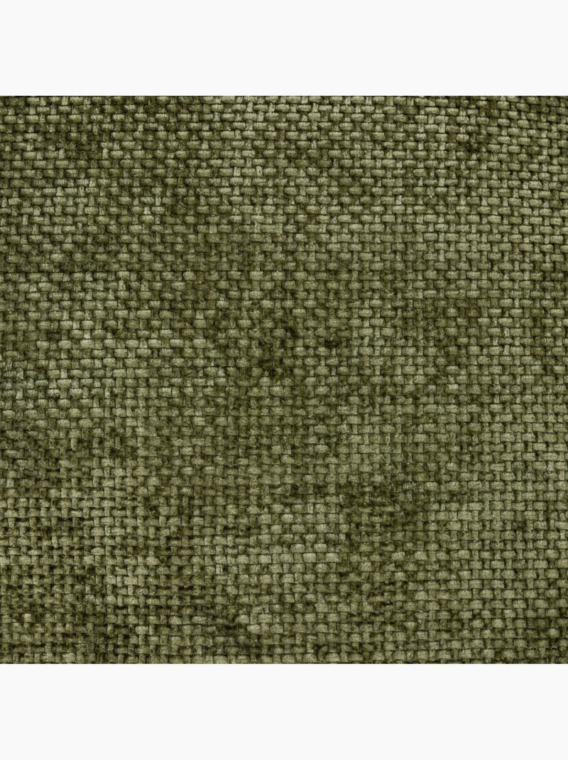 Puf sillón auxiliar decorativo orb con reposapiés redondo de tejido chenilla texturizada - icon Verde oliva - Kiabi