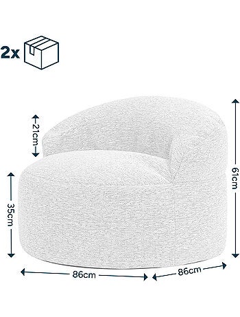 Puf sillón auxiliar decorativo orb de tejido - icon