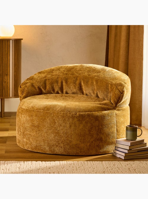Puf sillón auxiliar decorativo orb de tejido chenilla texturizada - icon - Kiabi