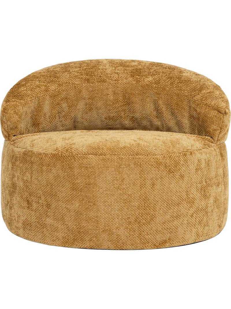 Puf sillón auxiliar decorativo orb de tejido chenilla texturizada - icon Amarillo mostaza - Kiabi