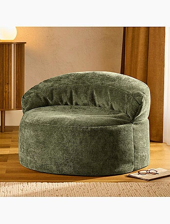 Puf sillón auxiliar decorativo orb de tejido chenilla texturizada - icon