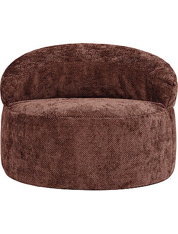 Puf sillón auxiliar decorativo orb de tejido chenilla texturizada - icon