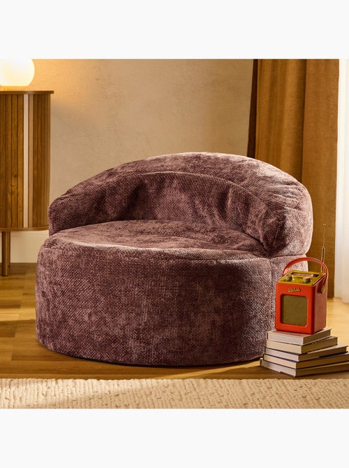 Puf sillón auxiliar decorativo orb de tejido chenilla texturizada - icon - Kiabi