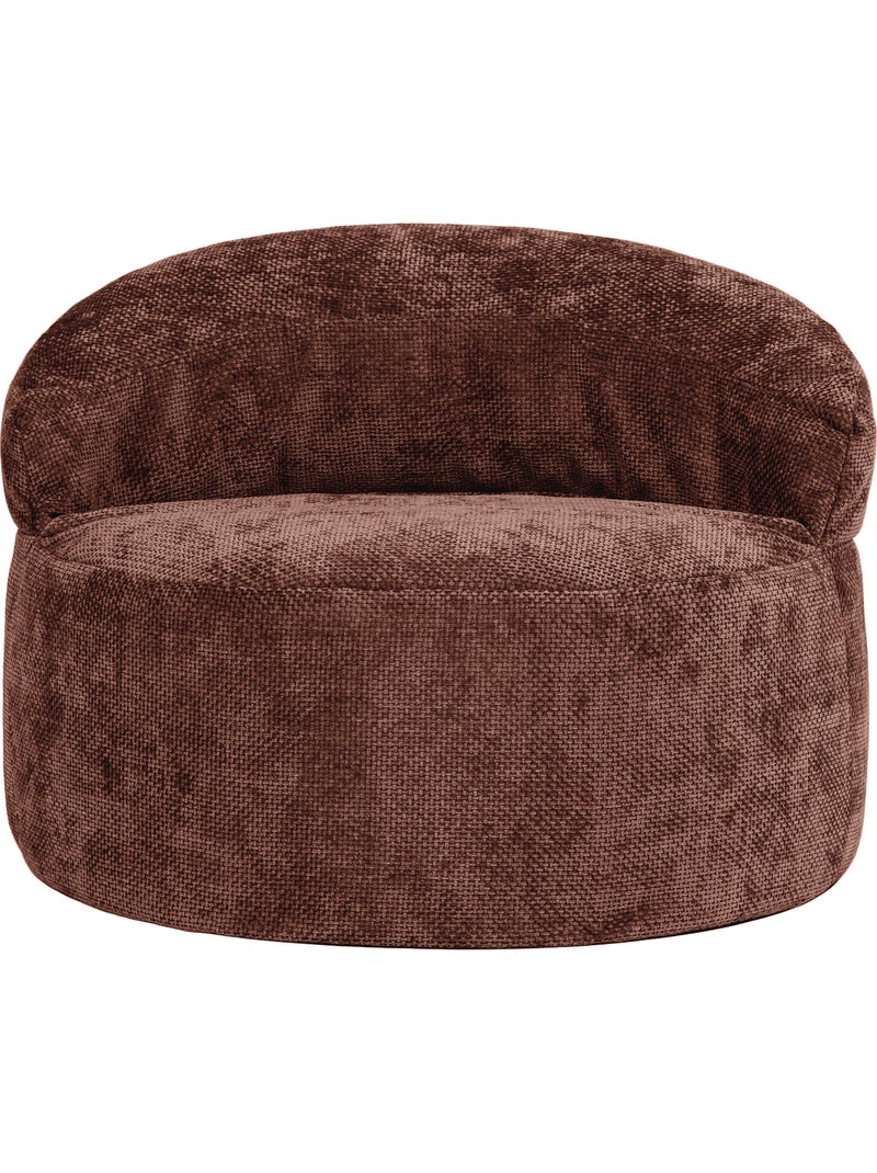 Puf sillón auxiliar decorativo orb de tejido chenilla texturizada - icon Violeta ciruela - Kiabi