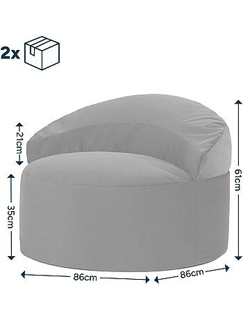 Puf sillón auxiliar decorativo orb de terciopelo mate - icon