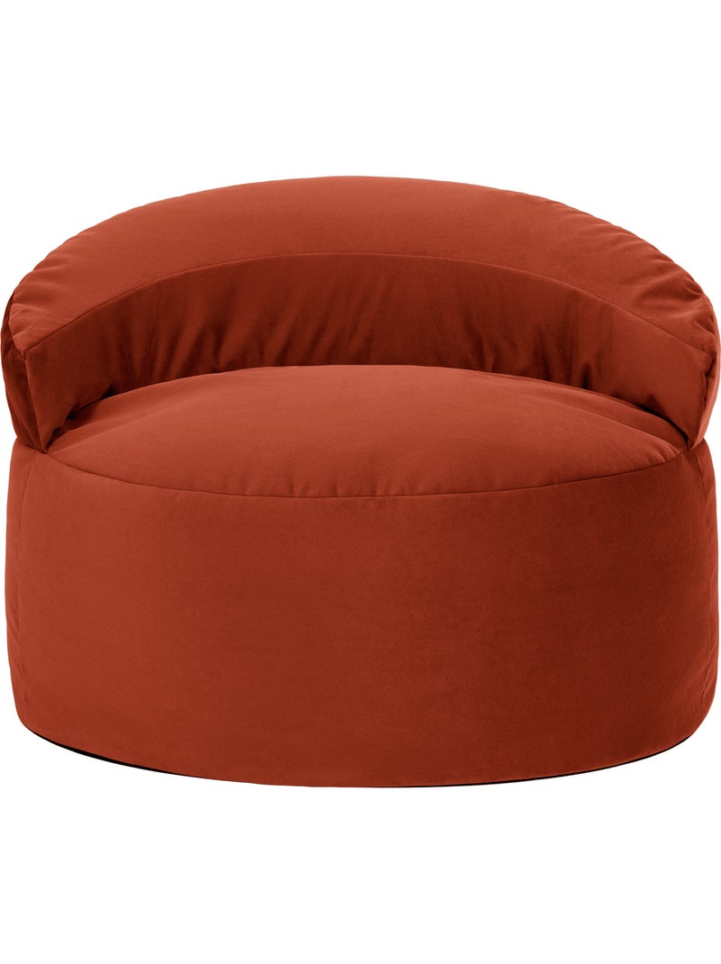 Puf sillón auxiliar decorativo orb de terciopelo mate - icon Terracota - Kiabi