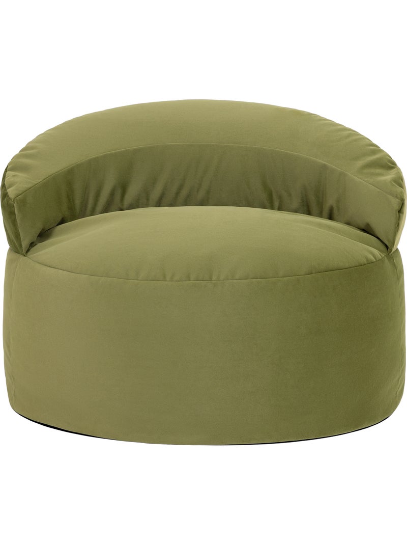 Puf sillón auxiliar decorativo orb de terciopelo mate - icon Verde oliva - Kiabi