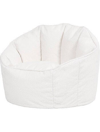 Puf sillón concha sirena de tejido bouclé - icon