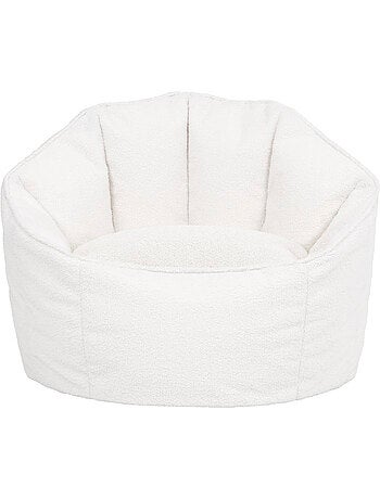 Puf sillón concha sirena de tejido bouclé - icon