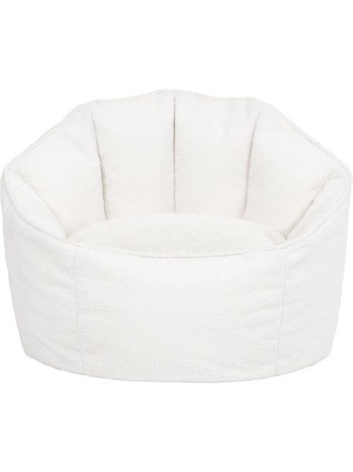 Puf sillón concha sirena de tejido bouclé - icon - Kiabi